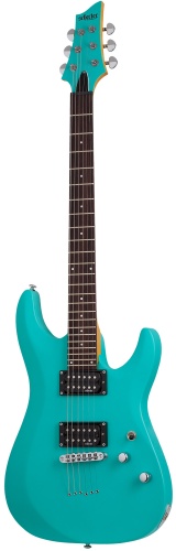 SCHECTER C-6 DELUXE SATIN AQUA